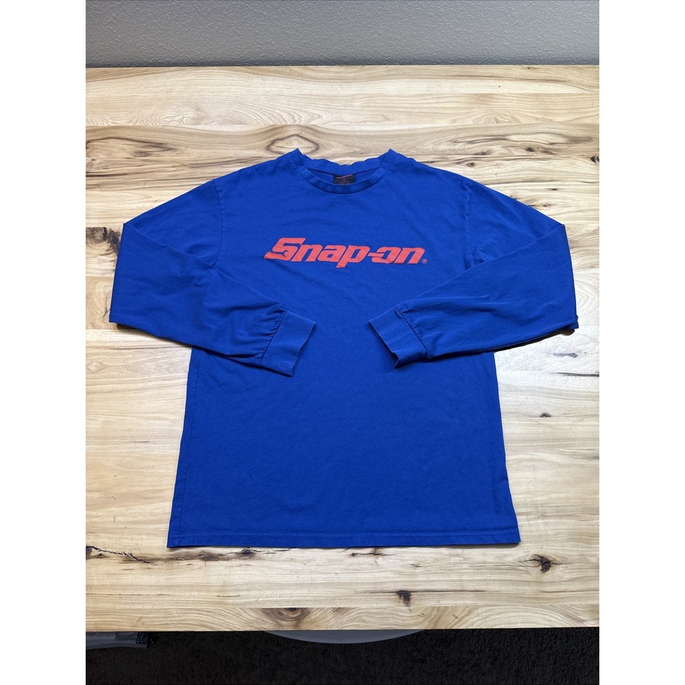 Snap On Tools Shirt Mens Large Long Sleeve Dark Blue Staples Promotional Cotton